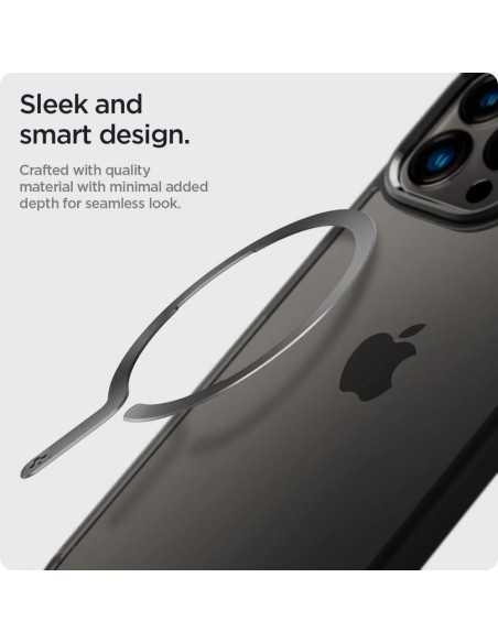 MagSafe Spigen OneTap žiedas - matinė juoda MagSafe Spigen OneTap žiedas - matinė juoda