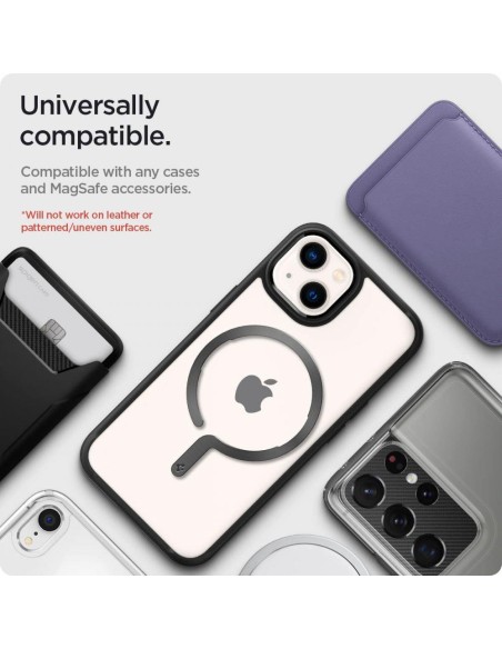 MagSafe Spigen OneTap žiedas - matinė juoda MagSafe Spigen OneTap žiedas - matinė juoda
