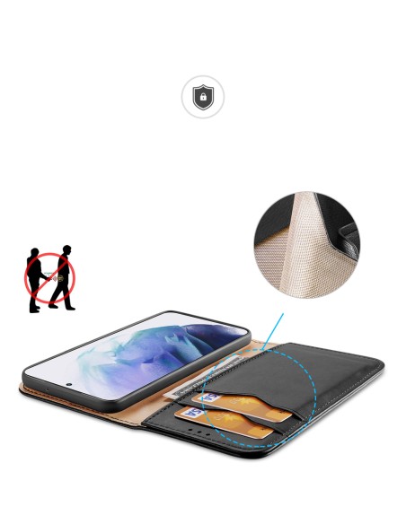 Dux Ducis Hivo odinis dėklas Flip Natūralios odos dangtelis piniginė kortelėms ir dokumentams Samsung Galaxy S22+ (S22 P... Dux Ducis Hivo odinis dėklas Flip Natūralios odos dangtelis piniginė kortelėms ir dokumentams Samsung Galaxy S22+ (S22 P...