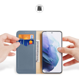 Dux Ducis Hivo odinis dėklas su apverčiamu natūralios odos dangteliu piniginė kortelėms ir dokumentams Samsung Galaxy S2...