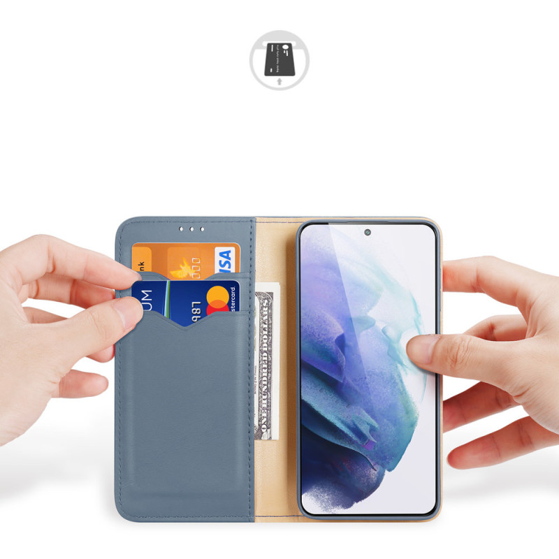 Dux Ducis Hivo odinis dėklas su apverčiamu natūralios odos dangteliu piniginė kortelėms ir dokumentams Samsung Galaxy S2...