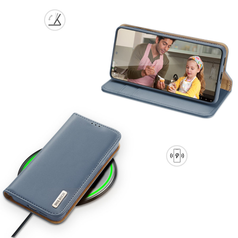 Dux Ducis Hivo odinis dėklas su apverčiamu natūralios odos dangteliu piniginė kortelėms ir dokumentams Samsung Galaxy S2...