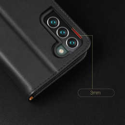Dux Ducis Hivo odinis dėklas su apverčiamu natūralios odos dangteliu piniginė kortelėms ir dokumentams Samsung Galaxy S2...