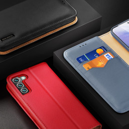 Dux Ducis Hivo odinis dėklas su apverčiamu natūralios odos dangteliu piniginė kortelėms ir dokumentams Samsung Galaxy S2...