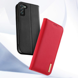 Dux Ducis Hivo odinis dėklas su apverčiamu natūralios odos dangteliu piniginė kortelėms ir dokumentams Samsung Galaxy S2...