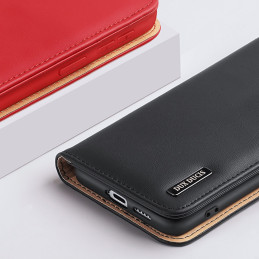 Dux Ducis Hivo odinis dėklas su apverčiamu natūralios odos dangteliu piniginė kortelėms ir dokumentams Samsung Galaxy S2...