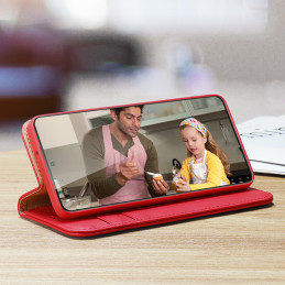 Dux Ducis Hivo odinis dėklas su apverčiamu natūralios odos dangteliu piniginė kortelėms ir dokumentams Samsung Galaxy S2...