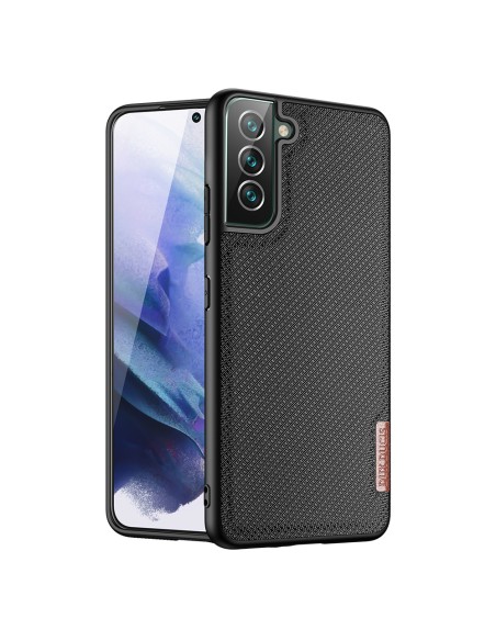 Dux Ducis Fino dėklo dangtelis, padengtas nailono medžiaga, skirtas Samsung Galaxy S22+ (S22 Plus) juodas Dux Ducis Fino dėklo dangtelis, padengtas nailono medžiaga, skirtas Samsung Galaxy S22+ (S22 Plus) juodas