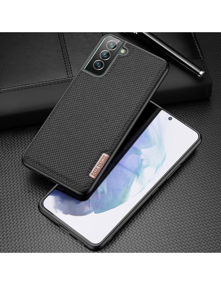 Dux Ducis Fino dėklo dangtelis, padengtas nailono medžiaga, skirtas Samsung Galaxy S22+ (S22 Plus) juodas Dux Ducis Fino dėklo dangtelis, padengtas nailono medžiaga, skirtas Samsung Galaxy S22+ (S22 Plus) juodas