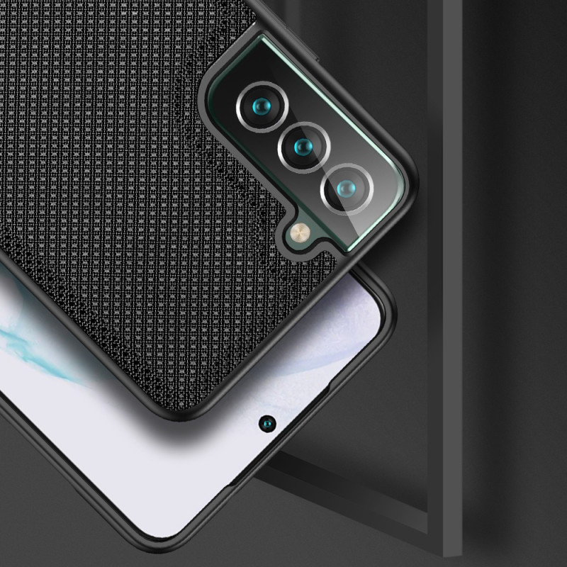Dux Ducis Fino dėklo dangtelis, padengtas nailono medžiaga, skirtas Samsung Galaxy S22+ (S22 Plus) juodas