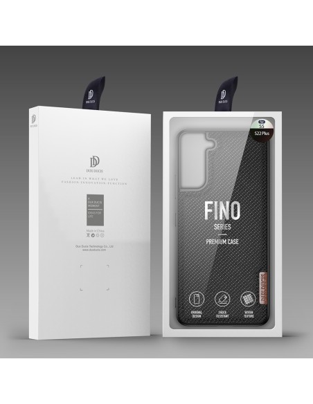 Dux Ducis Fino dėklo dangtelis, padengtas nailono medžiaga, skirtas Samsung Galaxy S22+ (S22 Plus) juodas Dux Ducis Fino dėklo dangtelis, padengtas nailono medžiaga, skirtas Samsung Galaxy S22+ (S22 Plus) juodas