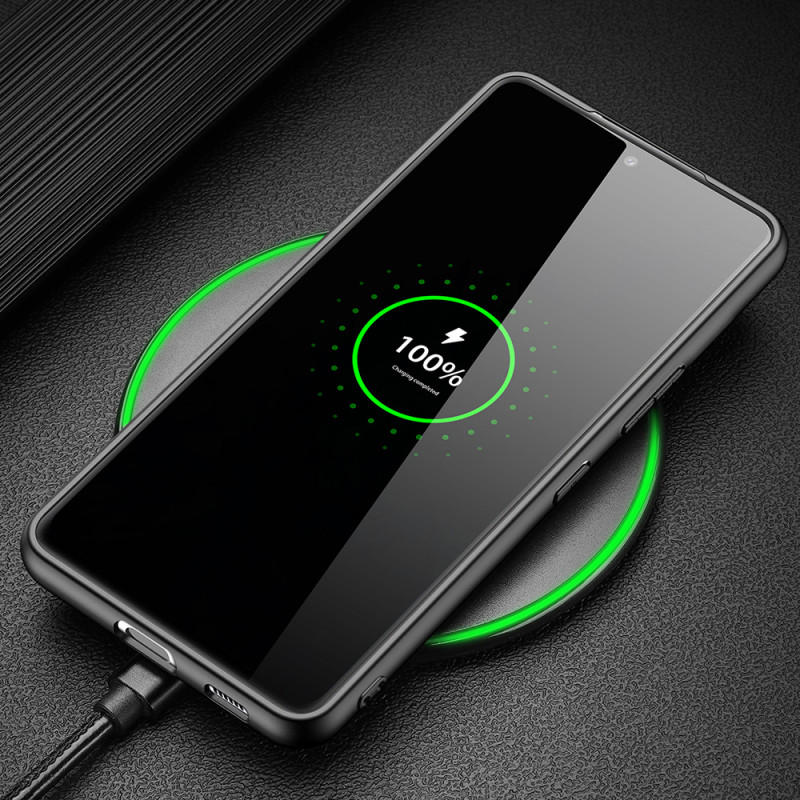 Dux Ducis Fino dėklo dangtelis, padengtas nailono medžiaga, skirtas Samsung Galaxy S22+ (S22 Plus) juodas