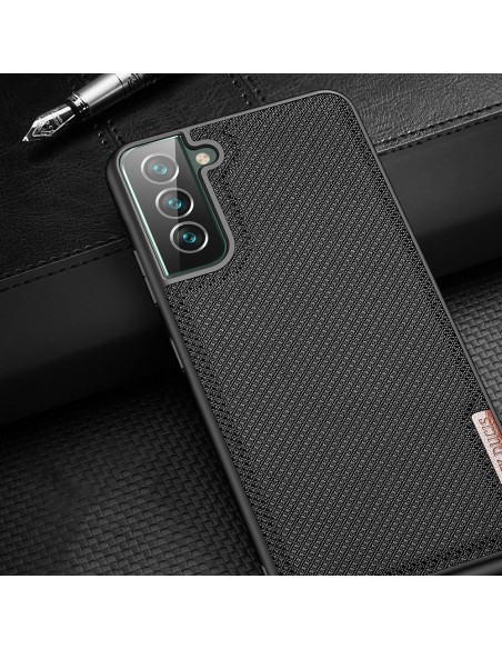 Dux Ducis Fino dėklo dangtelis, padengtas nailono medžiaga, skirtas Samsung Galaxy S22+ (S22 Plus) juodas Dux Ducis Fino dėklo dangtelis, padengtas nailono medžiaga, skirtas Samsung Galaxy S22+ (S22 Plus) juodas