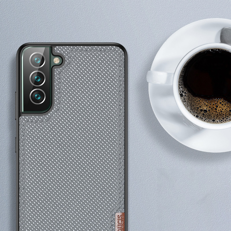 Dux Ducis Fino dėklo dangtelis, padengtas nailono medžiaga, skirtas Samsung Galaxy S22+ (S22 Plus) juodas