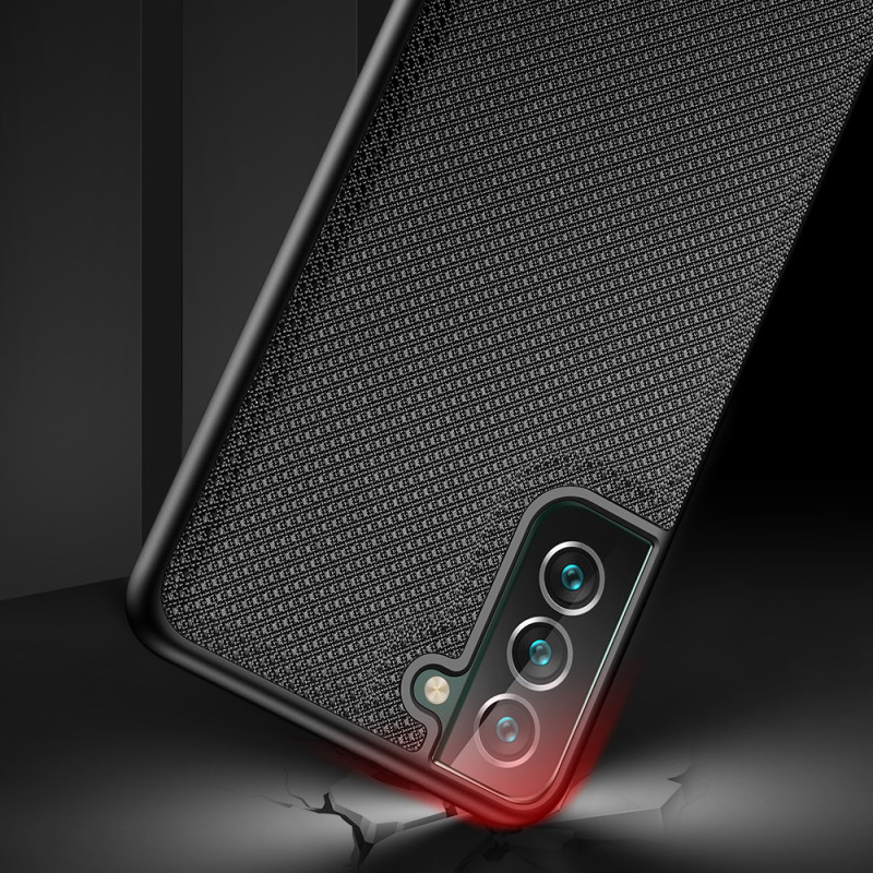Dux Ducis Fino dėklo dangtelis, padengtas nailono medžiaga, skirtas Samsung Galaxy S22+ (S22 Plus) juodas