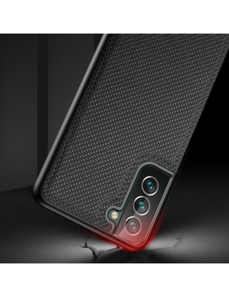 Dux Ducis Fino dėklo dangtelis, padengtas nailono medžiaga, skirtas Samsung Galaxy S22+ (S22 Plus) juodas Dux Ducis Fino dėklo dangtelis, padengtas nailono medžiaga, skirtas Samsung Galaxy S22+ (S22 Plus) juodas
