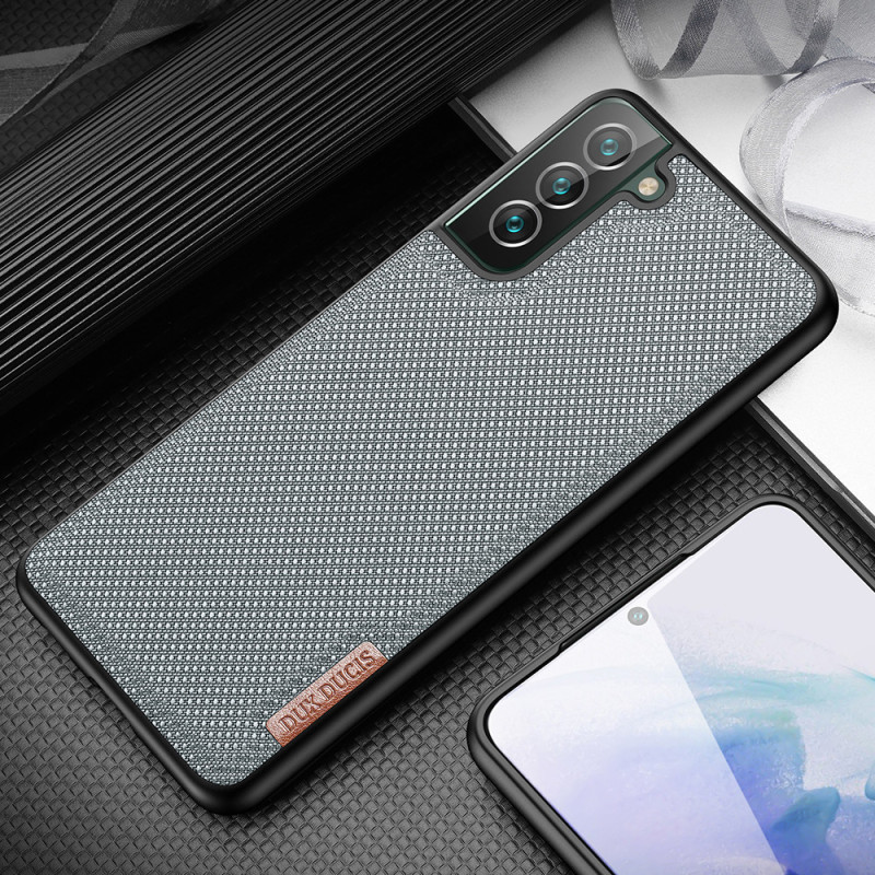Dux Ducis Fino dėklo dangtelis, padengtas nailono medžiaga, skirtas Samsung Galaxy S22+ (S22 Plus) juodas