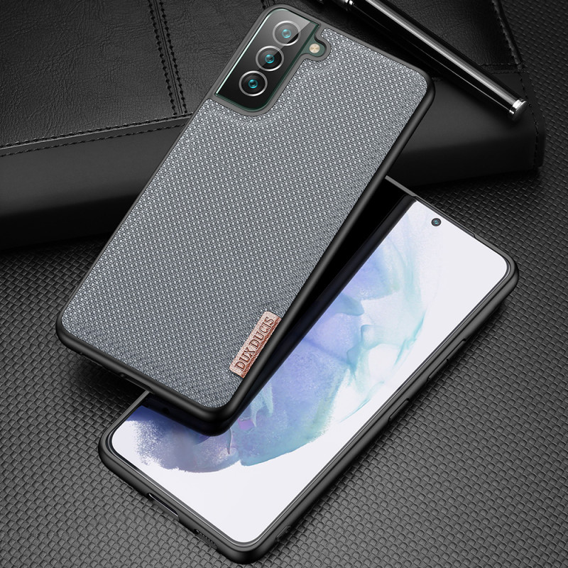 Dux Ducis Fino dėklo dangtelis, padengtas nailono medžiaga, skirtas Samsung Galaxy S22+ (S22 Plus) mėlynai
