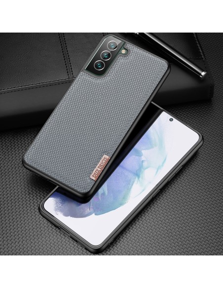 Dux Ducis Fino dėklo dangtelis, padengtas nailono medžiaga, skirtas Samsung Galaxy S22+ (S22 Plus) mėlynai