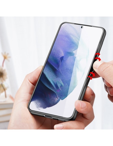 Dux Ducis Fino dėklo dangtelis, padengtas nailono medžiaga, skirtas Samsung Galaxy S22+ (S22 Plus) mėlynai