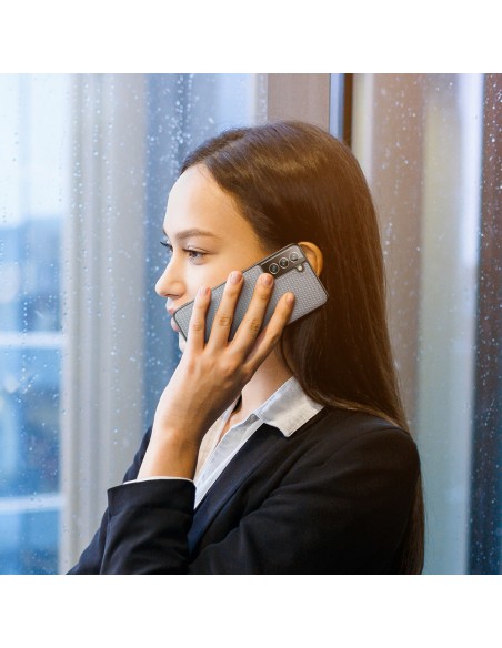 Dux Ducis Fino dėklo dangtelis, padengtas nailono medžiaga, skirtas Samsung Galaxy S22+ (S22 Plus) mėlynai