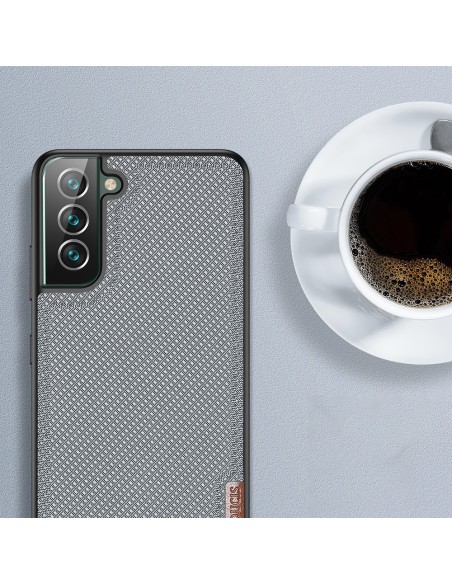 Dux Ducis Fino dėklo dangtelis, padengtas nailono medžiaga, skirtas Samsung Galaxy S22+ (S22 Plus) mėlynai