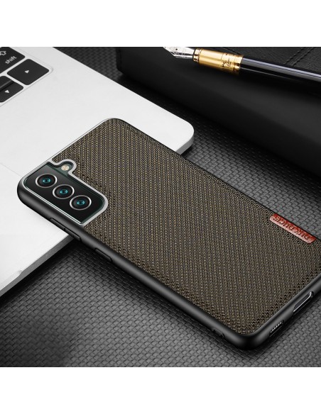 Dux Ducis Fino dėklo dangtelis, padengtas nailono medžiaga, skirtas Samsung Galaxy S22+ (S22 Plus) mėlynai