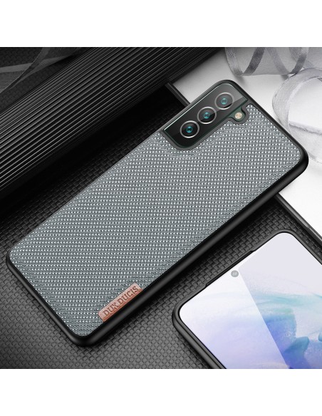 Dux Ducis Fino dėklo dangtelis, padengtas nailono medžiaga, skirtas Samsung Galaxy S22+ (S22 Plus) mėlynai