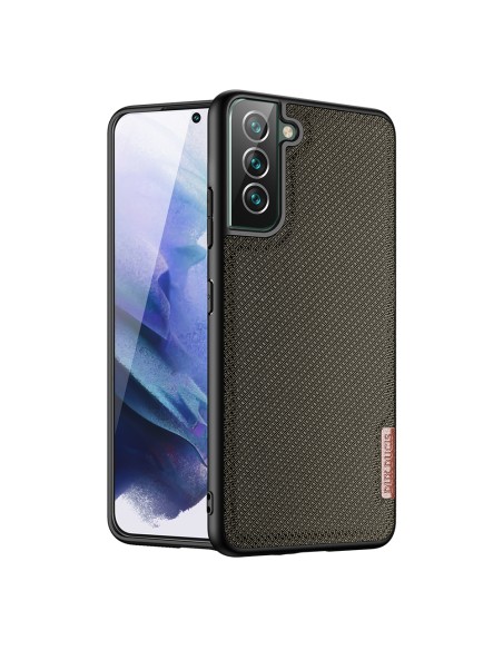 Dux Ducis Fino dėklo dangtelis, padengtas nailono medžiaga, skirtas Samsung Galaxy S22+ (S22 Plus) žaliai Dux Ducis Fino dėklo dangtelis, padengtas nailono medžiaga, skirtas Samsung Galaxy S22+ (S22 Plus) žaliai