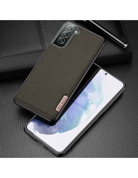 Dux Ducis Fino dėklo dangtelis, padengtas nailono medžiaga, skirtas Samsung Galaxy S22+ (S22 Plus) žaliai Dux Ducis Fino dėklo dangtelis, padengtas nailono medžiaga, skirtas Samsung Galaxy S22+ (S22 Plus) žaliai