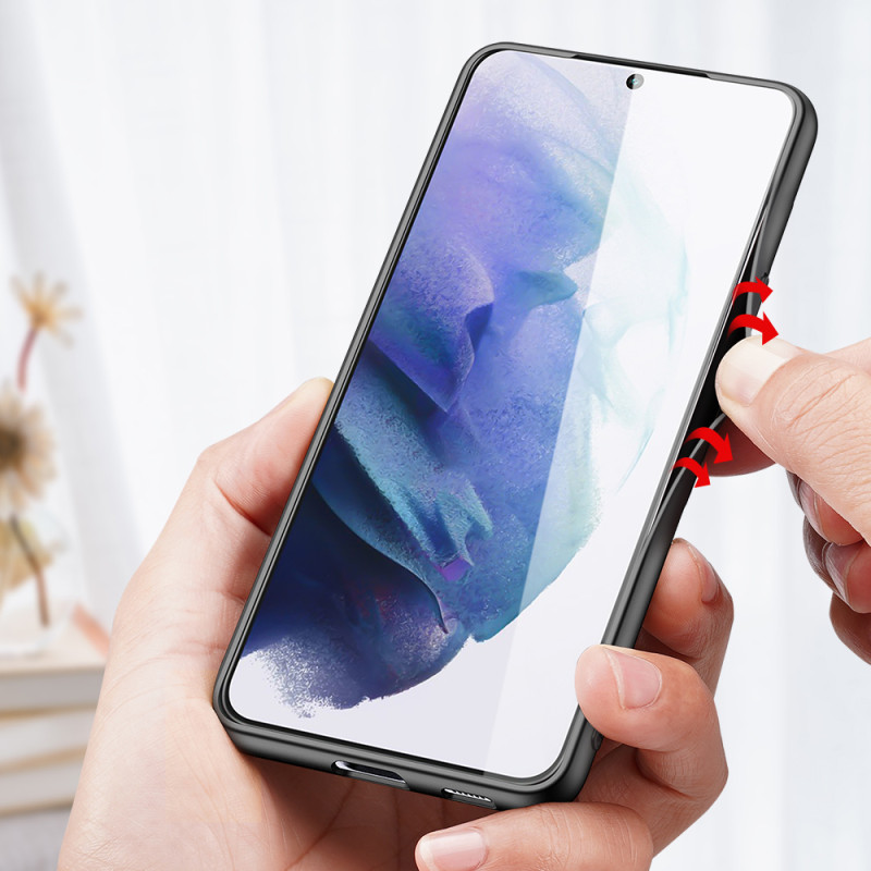Dux Ducis Fino dėklo dangtelis, padengtas nailono medžiaga, skirtas Samsung Galaxy S22+ (S22 Plus) žaliai