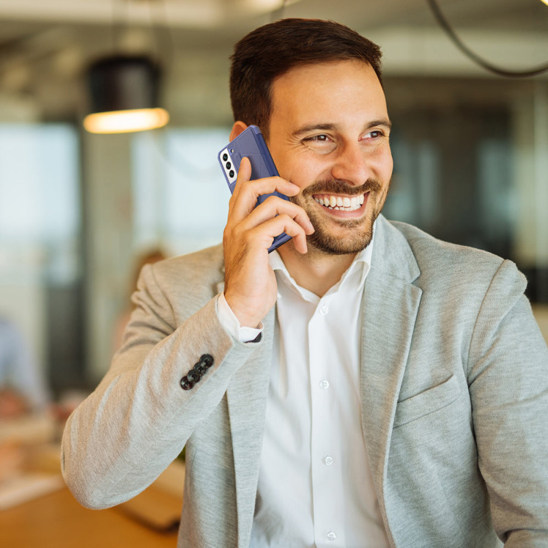 DUX DUCIS Skin X dėklo dėklo dangtelis su atvartu, skirtas Samsung Galaxy S22 mėlynas