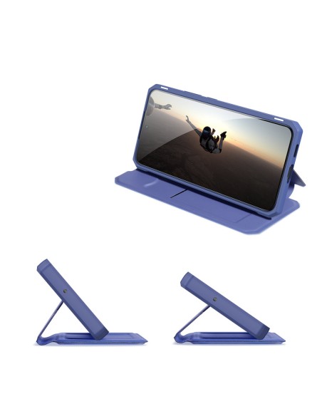 DUX DUCIS Skin X dėklo dėklo dangtelis su atvartu, skirtas Samsung Galaxy S22 mėlynas