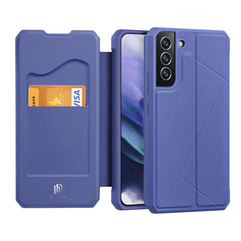 DUX DUCIS Skin X dėklo dėklo dangtelis su atvartu, skirtas Samsung Galaxy S22+ (S22 Plus) mėlynas