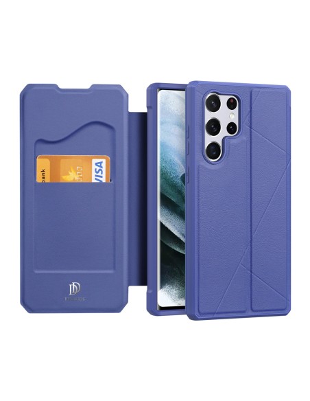 DUX DUCIS Skin X dėklo dėklo dangtelis su atvartu, skirtas Samsung Galaxy S22 Ultra blue DUX DUCIS Skin X dėklo dėklo dangtelis su atvartu, skirtas Samsung Galaxy S22 Ultra blue