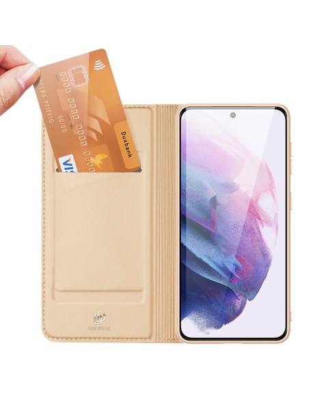 Dux Ducis Skin Pro dėklo dėklo dangtelis su atvartu, skirtas Samsung Galaxy S22 auksui Dux Ducis Skin Pro dėklo dėklo dangtelis su atvartu, skirtas Samsung Galaxy S22 auksui