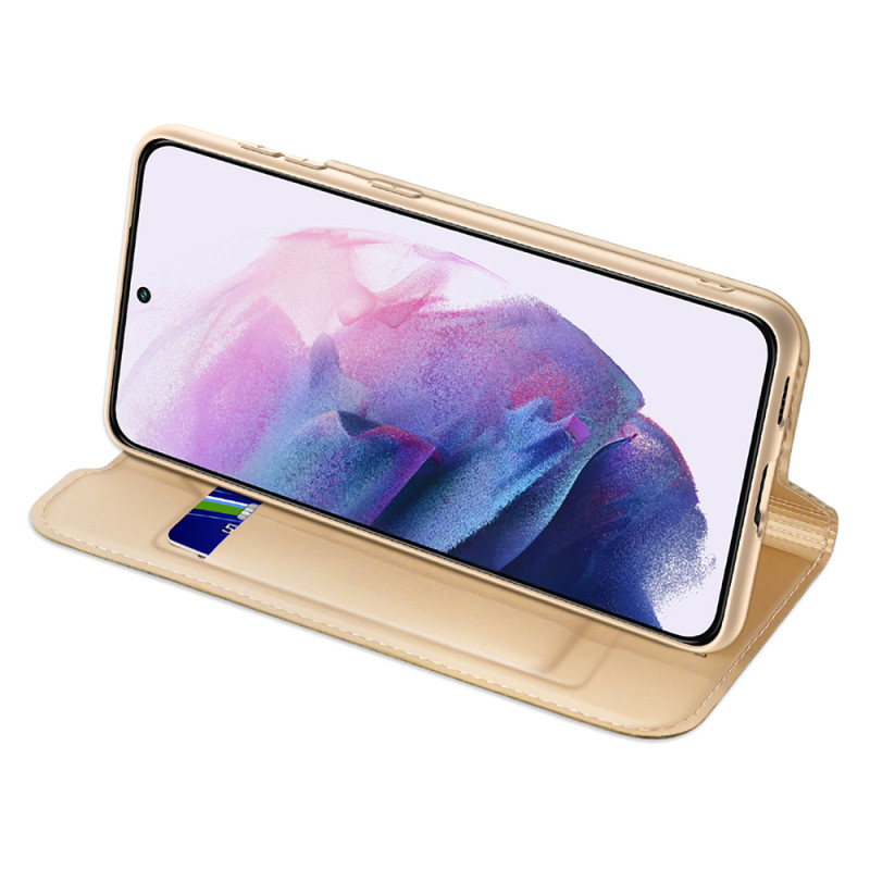 Dux Ducis Skin Pro dėklo dėklo dangtelis su atvartu, skirtas Samsung Galaxy S22 auksui