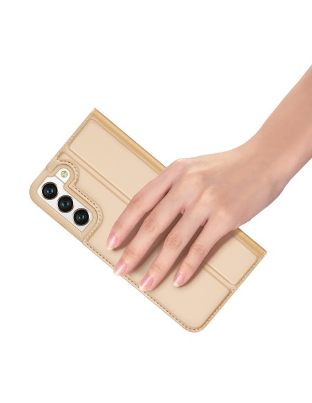 Dux Ducis Skin Pro dėklo dėklo dangtelis su atvartu, skirtas Samsung Galaxy S22 auksui Dux Ducis Skin Pro dėklo dėklo dangtelis su atvartu, skirtas Samsung Galaxy S22 auksui