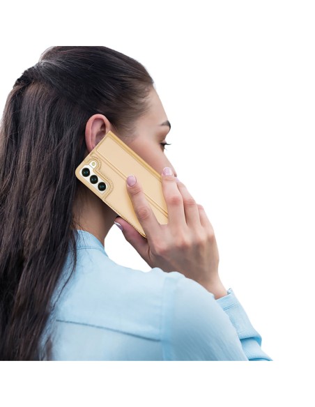 Dux Ducis Skin Pro dėklo dėklo dangtelis su atvartu, skirtas Samsung Galaxy S22 auksui Dux Ducis Skin Pro dėklo dėklo dangtelis su atvartu, skirtas Samsung Galaxy S22 auksui
