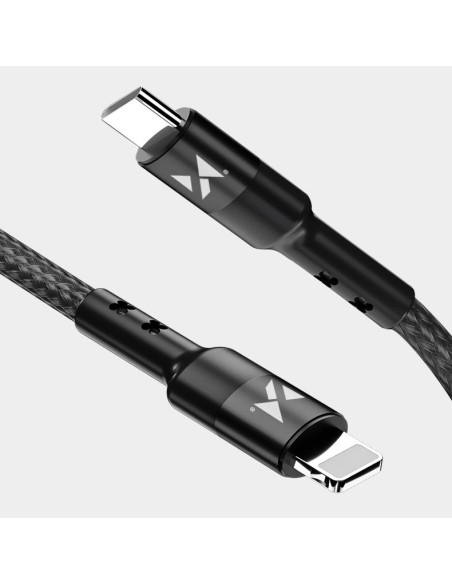 Kabelis USB-C iPhone Lightning Power Delivery 18W 2m juodas Kabelis USB-C iPhone Lightning Power Delivery 18W 2m juodas