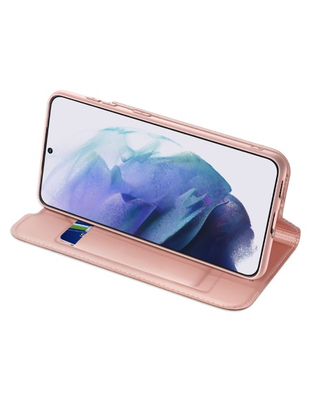 Dux Ducis Skin Pro dėklo dėklo dangtelis su atvartu, skirtas Samsung Galaxy S22+ (S22 Plus) rožinis