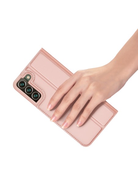 Dux Ducis Skin Pro dėklo dėklo dangtelis su atvartu, skirtas Samsung Galaxy S22+ (S22 Plus) rožinis