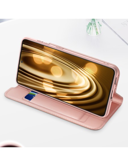 Dux Ducis Skin Pro dėklo dėklo dangtelis su atvartu, skirtas Samsung Galaxy S22+ (S22 Plus) rožinis