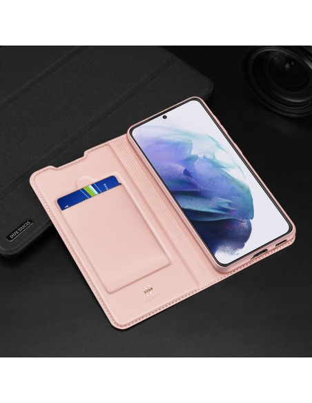 Dux Ducis Skin Pro dėklo dėklo dangtelis su atvartu, skirtas Samsung Galaxy S22+ (S22 Plus) rožinis