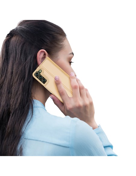 Dux Ducis Skin Pro dėklo dėklo dangtelis su atvartu, skirtas Samsung Galaxy S22+ (S22 Plus) auksui Dux Ducis Skin Pro dėklo dėklo dangtelis su atvartu, skirtas Samsung Galaxy S22+ (S22 Plus) auksui
