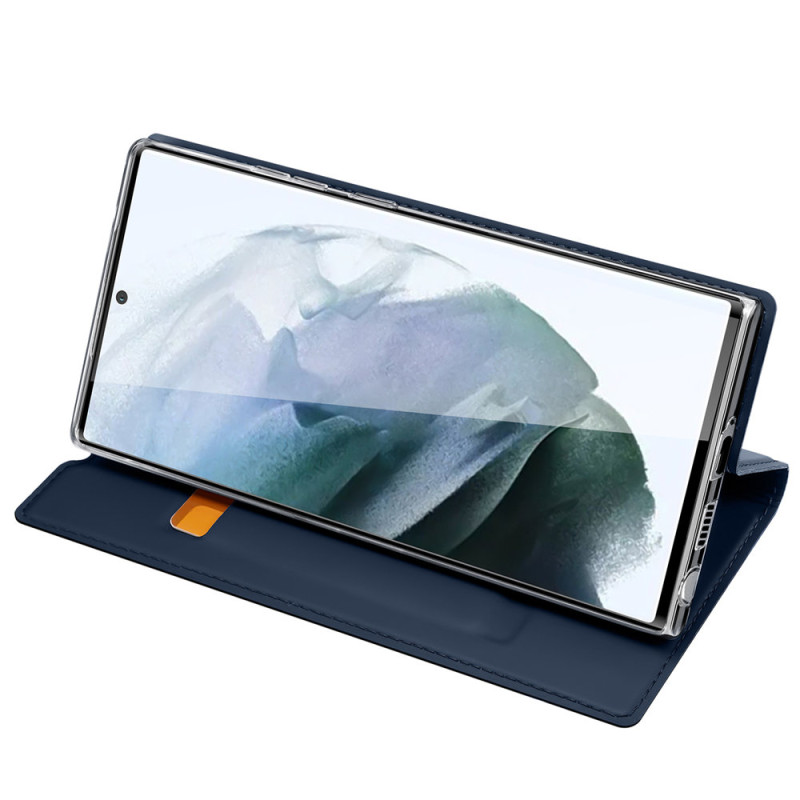 Dux Ducis Skin Pro dėklo dėklo dangtelis su atvartu, skirtas Samsung Galaxy S22 Ultra blue