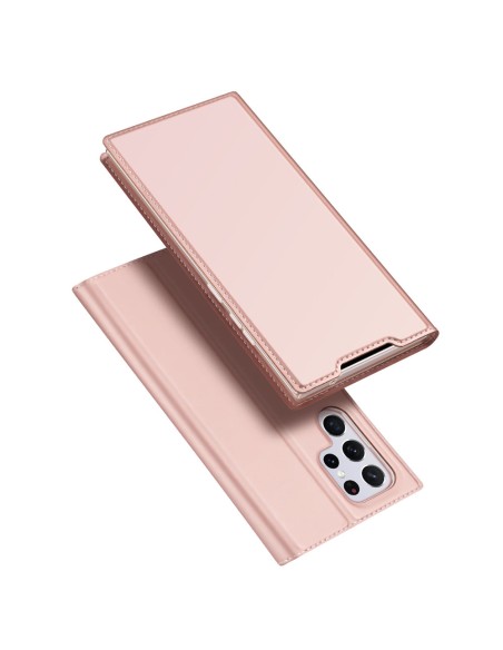 Dux Ducis Skin Pro dėklo dėklo dėklas su atvartu, skirtas Samsung Galaxy S22 Ultra pink Dux Ducis Skin Pro dėklo dėklo dėklas su atvartu, skirtas Samsung Galaxy S22 Ultra pink