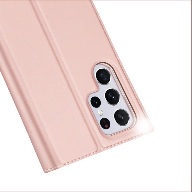 Dux Ducis Skin Pro dėklo dėklo dėklas su atvartu, skirtas Samsung Galaxy S22 Ultra pink