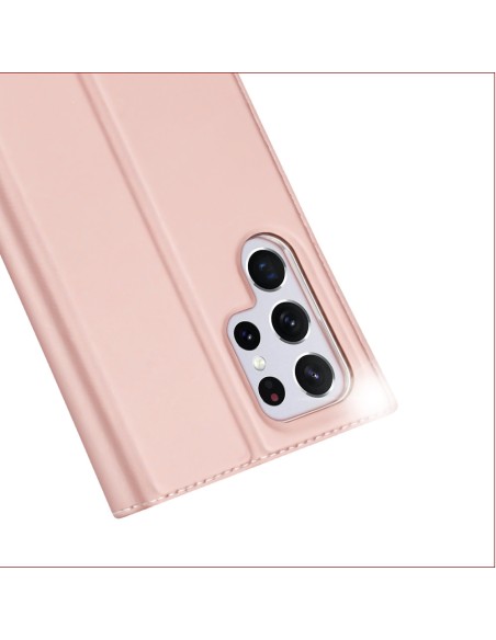 Dux Ducis Skin Pro dėklo dėklo dėklas su atvartu, skirtas Samsung Galaxy S22 Ultra pink Dux Ducis Skin Pro dėklo dėklo dėklas su atvartu, skirtas Samsung Galaxy S22 Ultra pink