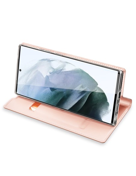 Dux Ducis Skin Pro dėklo dėklo dėklas su atvartu, skirtas Samsung Galaxy S22 Ultra pink Dux Ducis Skin Pro dėklo dėklo dėklas su atvartu, skirtas Samsung Galaxy S22 Ultra pink